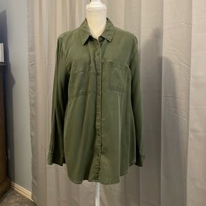 Old Navy Army Green Collared Button Up